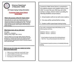 4th Grade ACT Aspire Virtual Student Testing Information