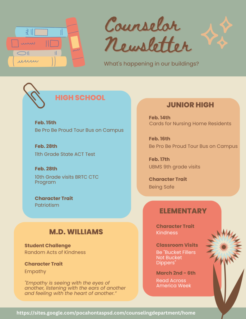 Spring Counselor Newsletter
