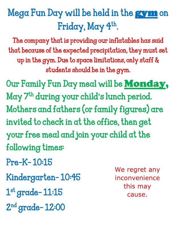 Changes in our Mega Fun Day